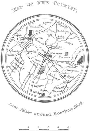 Map of Horsham