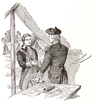 Hale receiving his Orders from Washington