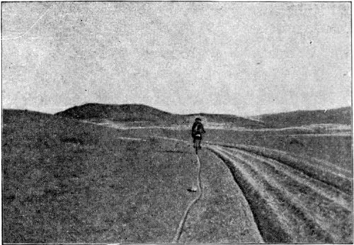 A TRAIL IN THE GOBI DESERT.