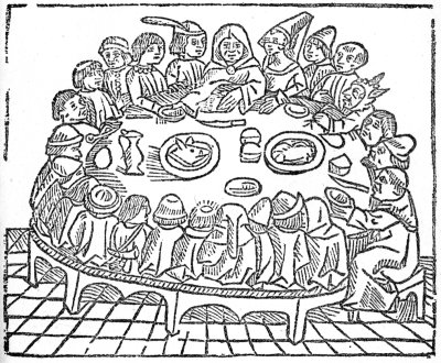 caxton's representation of chaucer's pilgrims, 1484.