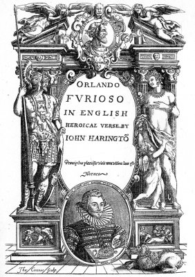 frontispiece to harington's translation of ariosto, 1591,
by coxon and girolamo porro.
