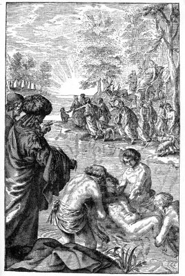 endymion plunged into the river in the presence of diana.
(French Engraving used in an English book.)