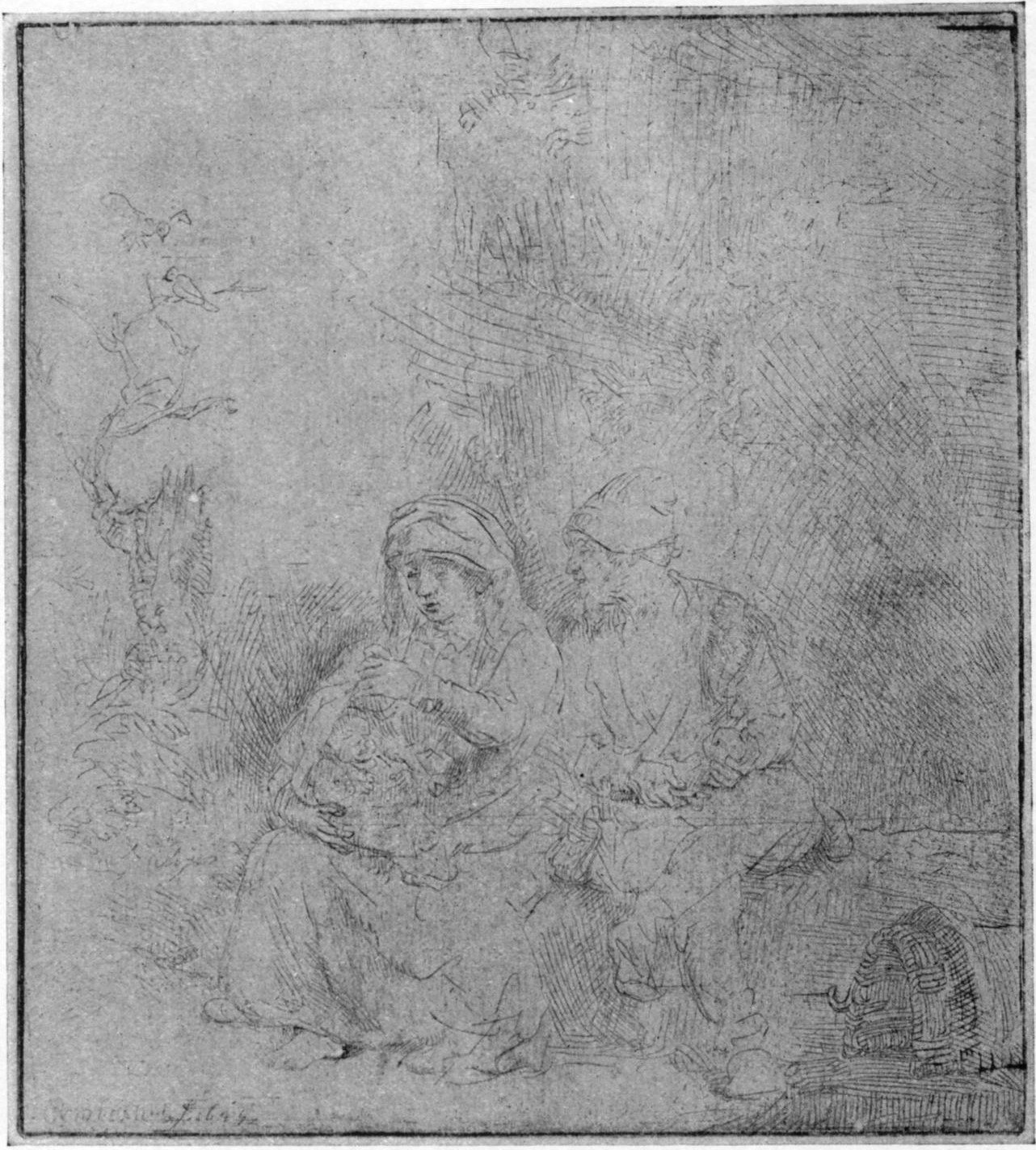 216. THE REST ON THE FLIGHT: LIGHTLY ETCHED. 1645. B. 58 216. THE REST ON THE FLIGHT: LIGHTLY ETCHED. 1645. B. 58