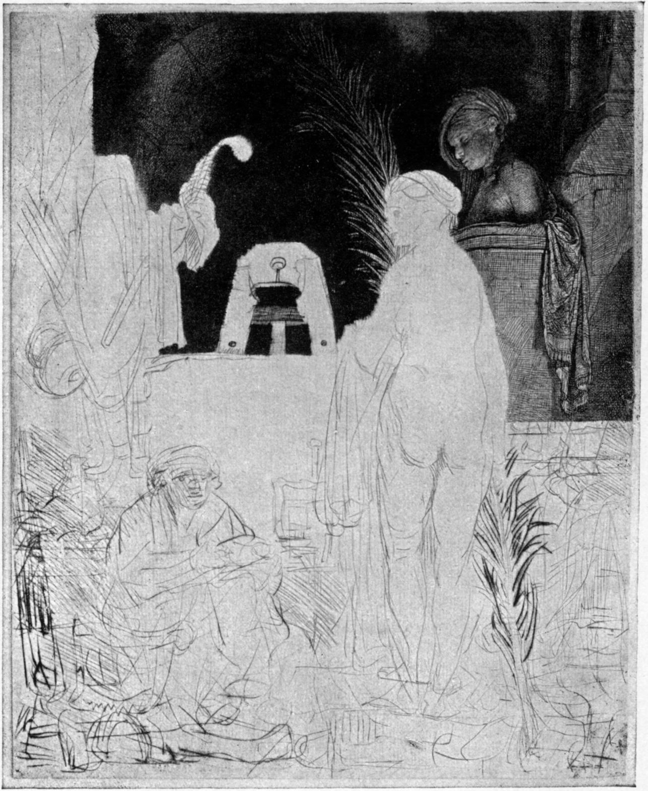 231, I. THE ARTIST DRAWING FROM A MODEL, (1648, or later?) B. 192. Unfinished plate 231, I. THE ARTIST DRAWING FROM A MODEL, (1648, or later?) B. 192. Unfinished plate