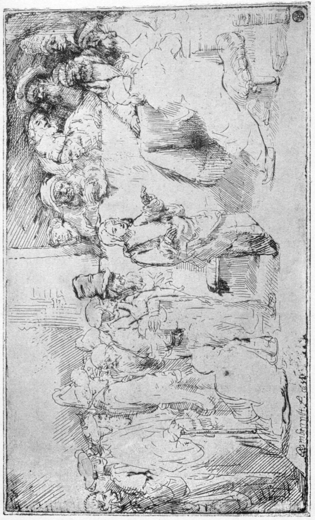 257, I. CHRIST DISPUTING WITH THE DOCTORS; A SKETCH. 1652. B. 65