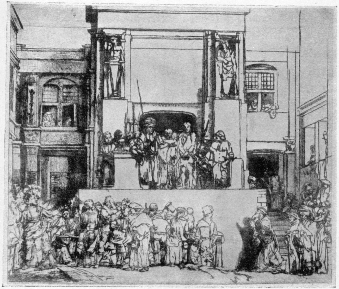 271, I. CHRIST PRESENTED TO THE PEOPLE. 1655. B 76. First state 271, I. CHRIST PRESENTED TO THE PEOPLE. 1655. B 76. First state