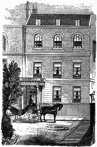 Tavistock House, Tavistock Square. Dickens's Residence 1851-60.