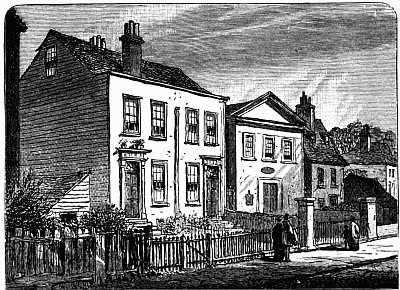 The House on the Brook, Chatham. Where the Dickens Family lived 1821-3.