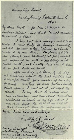 Dickens letter