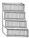 Fig. 41. Rack for leads, or brass rules in assorted
standard lengths.