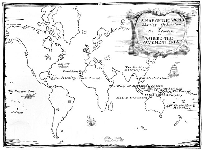 Locations of the stories in John Russell's collection "Where the Pavement Ends"