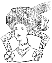 High collar and head-dress for a woman