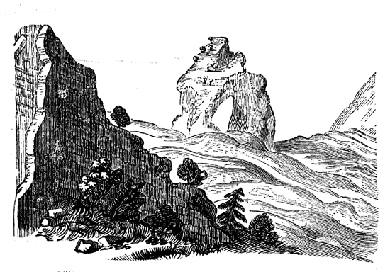 View of the rocks Finochio, Capra, and Musara, Val del Bove.
