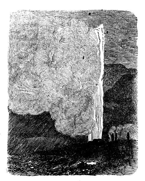Eruption of the New Geyser in 1810. (Mackenzie.)