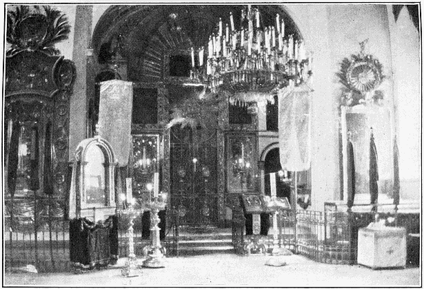 Interior of a Russian Church.