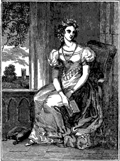 seated lady with book
