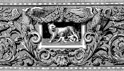 Engraving of Romulus and Remus