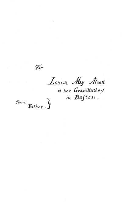 Page 1 of letter for Louisa May Alcott 1840