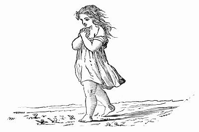 Little girl walking.