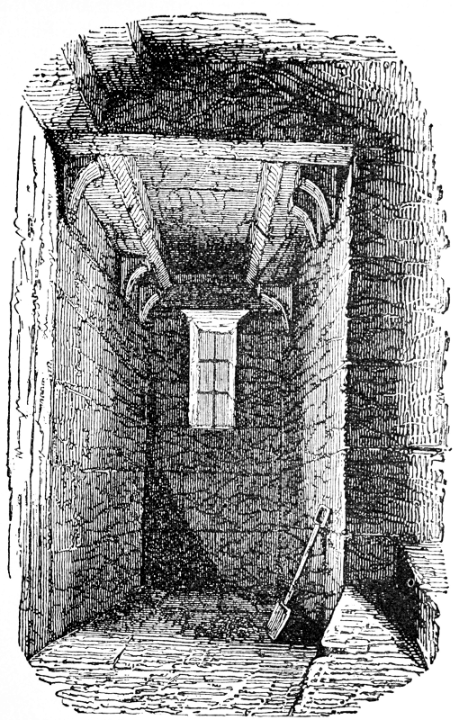 CELL IN STAIRCASE TURRET, S.E. CORNER, PAINTED CHAMBER, OFTEN CALLED "GUY FAUKES' CELL."