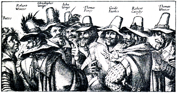 THE CONSPIRATORS, FROM A PRINT PUBLISHED AT AMSTERDAM.