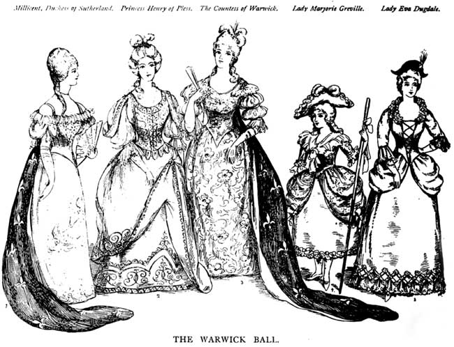 Millicent, Duchess of Sutherland. Princess Henry of
Pless. The Countess of Warwick. Lady Marjorie Greville. Lady Eva
Dugdale.

