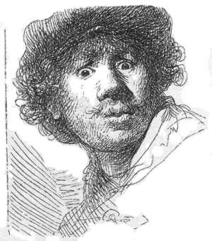 Abb. 4. Selbstbildnis Rembrandts mit stieren Augen