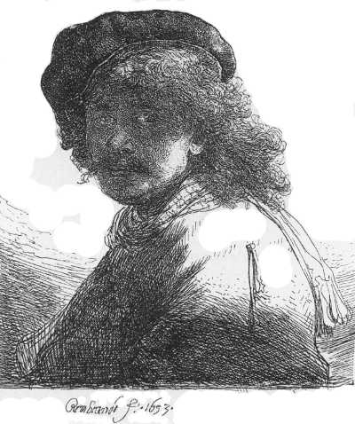 Abb. 32. Rembrandt mit dem Tuch um den Hals