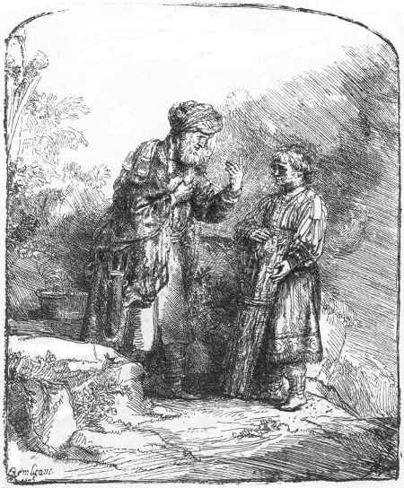 Abb. 117. Abraham und sein Sohn Isaak auf der Opferstätte