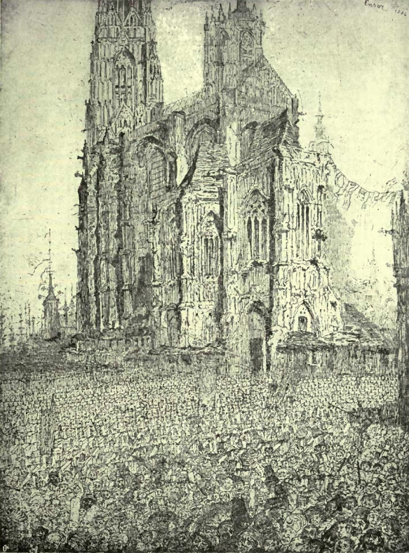 La Cathédrale—1886. Gravure à l'eau-forte.