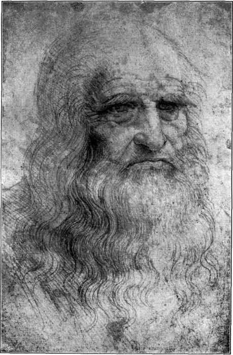 Illustration: Leonardo da Vinci. Selbstbildnis