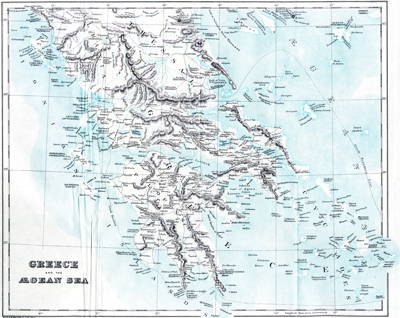 Map: Greece and the Ægean Sea