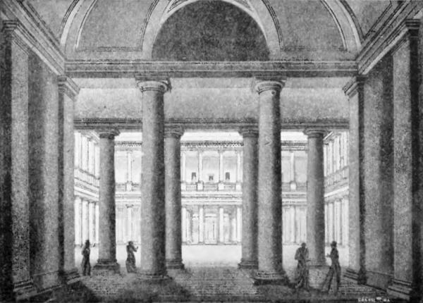 Milano. — Atrio del Palazzo del Senato nel 1814.