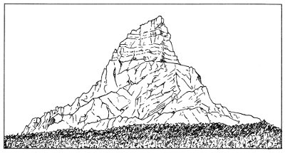 Figure 1--Sketch showing structure of Chief Mountain.