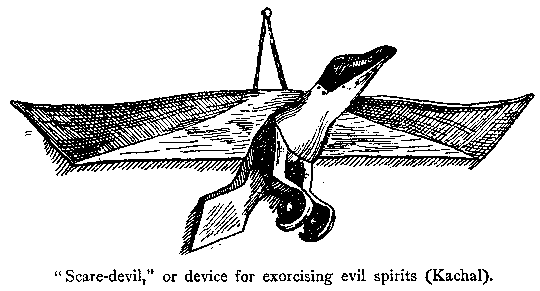Scare-devil, or device for exorcising evil spirits (Kachal).