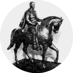 (Picture: Statue of a man riding a pony)