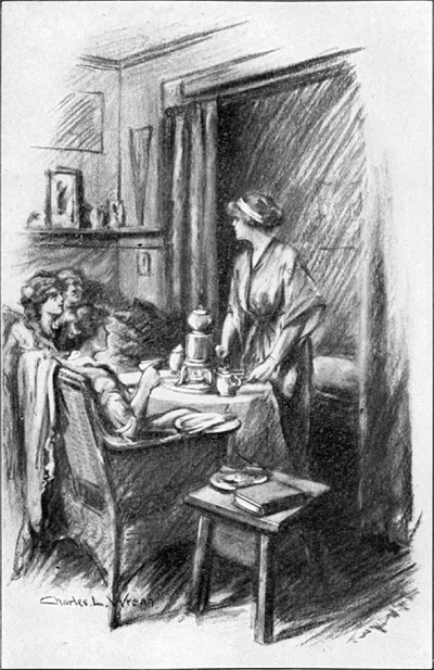 “It was quite the custom for girls to prepare breakfast in
their rooms.—Page 152.
