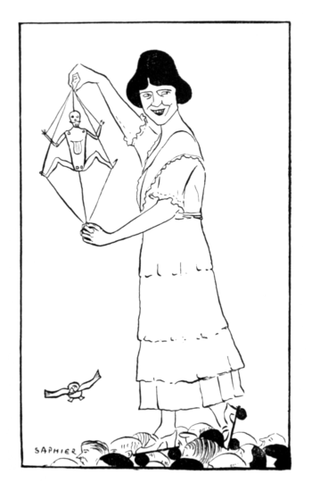 (caricature of Margaret Widdemer)