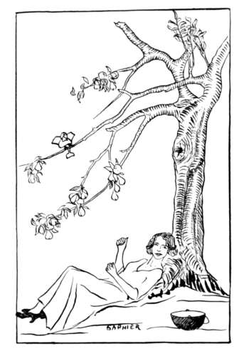 (caricature of Edna St. Vincent Millay)