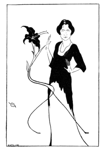 (caricature of Leonora Speyer)