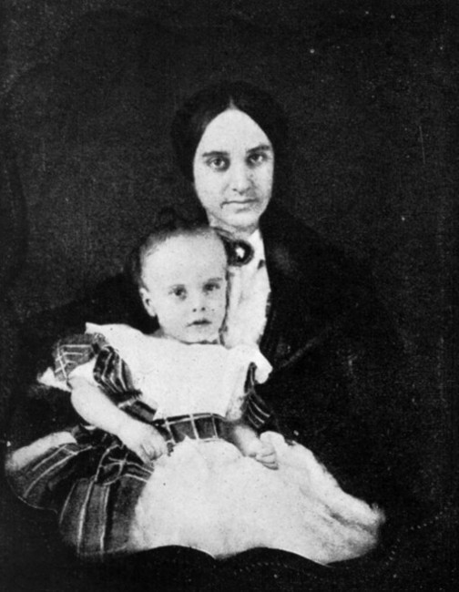 EDGAR SALTUS At Two Years of Age, sitting on the Lap of His
Mother ELIZA EVERTSON SALTUS