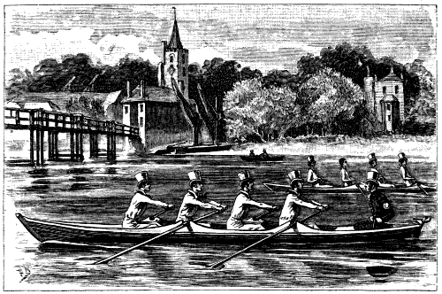 Rowers in top hats