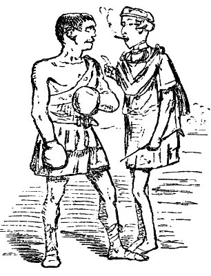 Early Roman Gladiator and his Patron.
