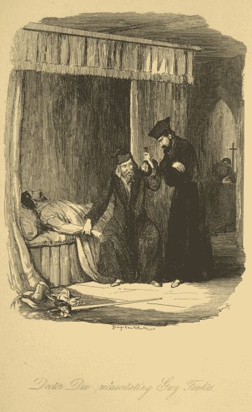 Doctor Dee resuscitating Guy Fawkes