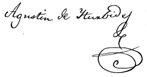 Signature of Augustine de Iturbide