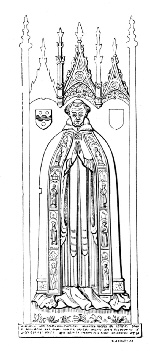Brass of Henry Sever, at Merton College, Oxford