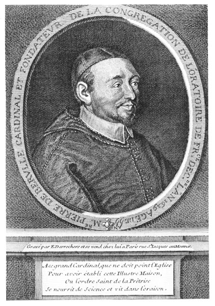 Cardinal Pierre De Bérulle. From an Engraving
