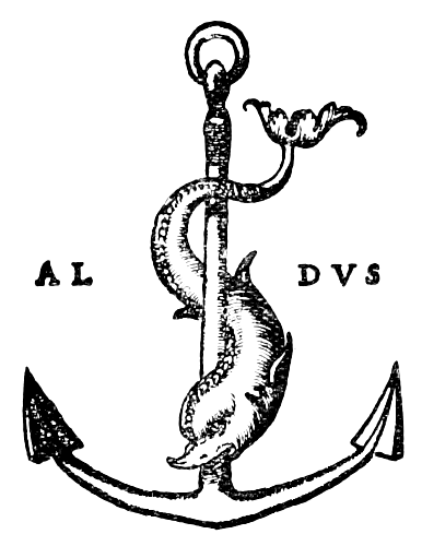 The third Aldine Anchor, 1540-1546, called the Ancora grassa.