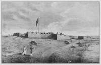 A NORTH-WEST VIEW OF PRINCE OF WALES'S FORT IN HUDSON'S BAY, NORTH AMERICA
By Samuel Hearne, 1777