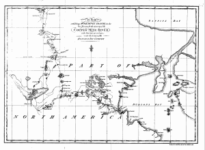 A Map
exhibiting M^R. HEARNE'S TRACKS in his
two Journies for the discovery of the
Copper Mine River
in the Years 1770, 1771 and 1772
under the direction of the
Hudson's Bay Company